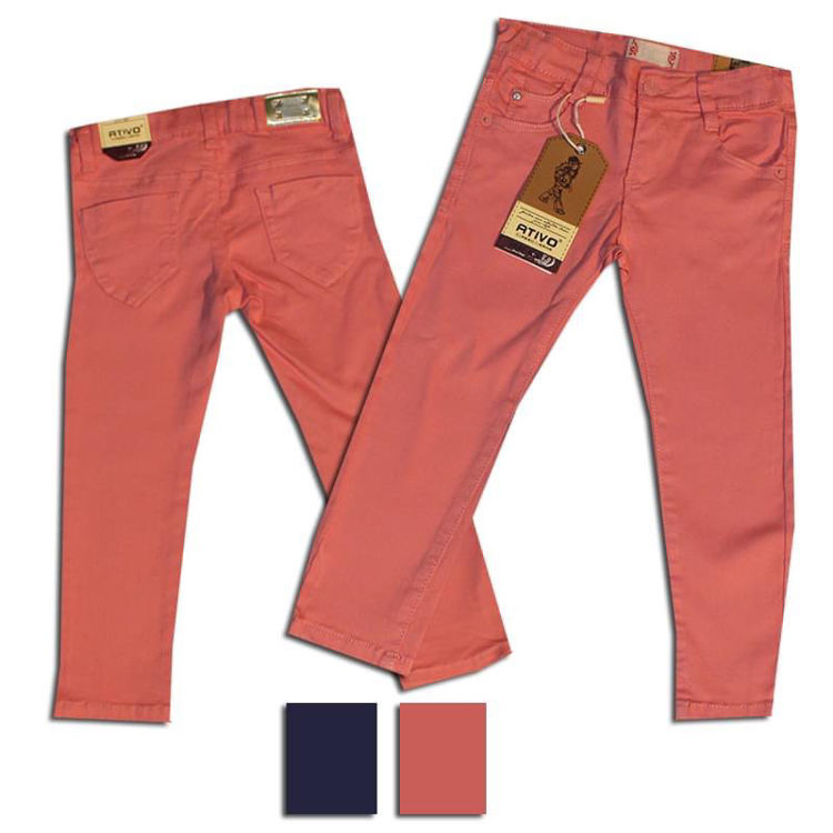 Picture of YX1353- GIRLS COTTON TROUSERS / STRETCH COTTON